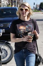 EMMA ROBERTS in Jeans Out Shopping in West Hollywood