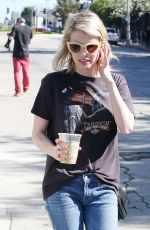 EMMA ROBERTS in Jeans Out Shopping in West Hollywood