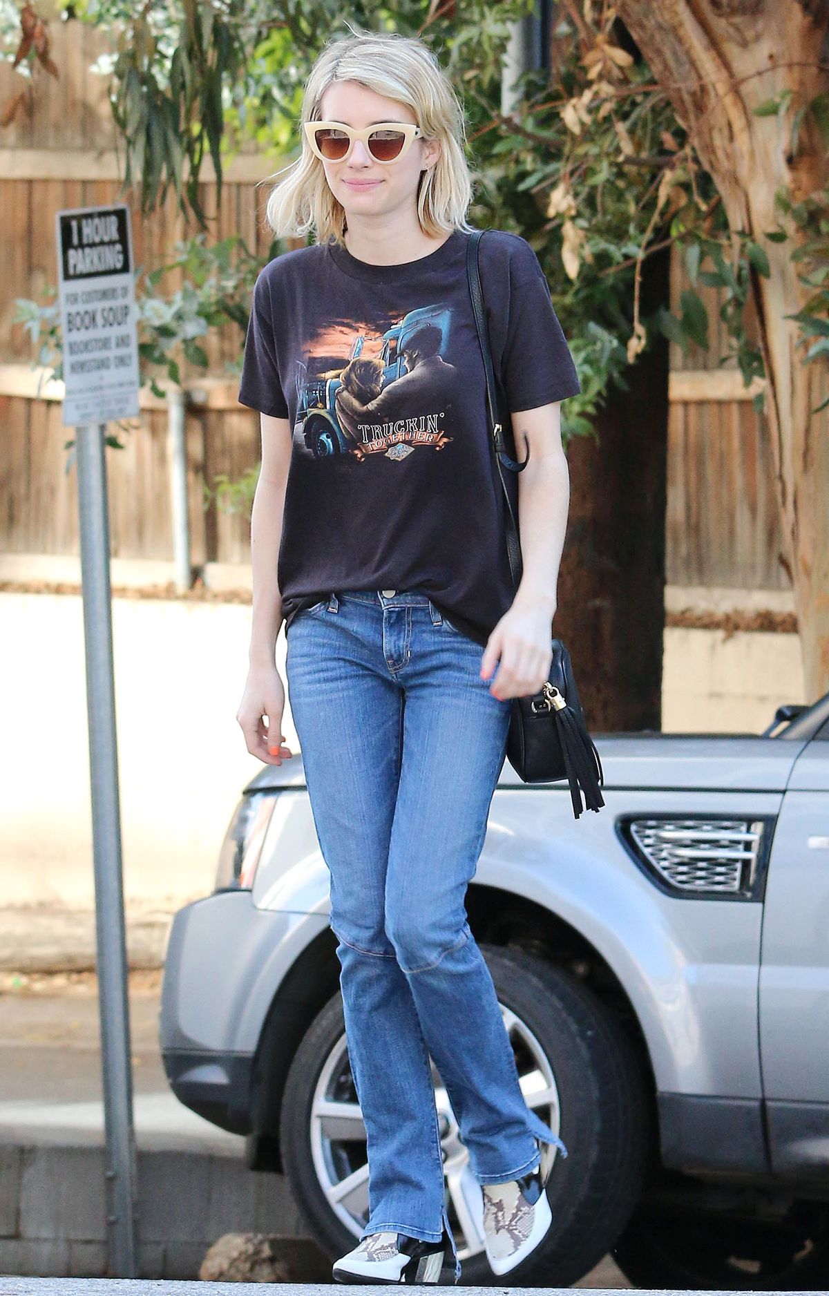 EMMA ROBERTS in Jeans Out Shopping in West Hollywood - HawtCelebs