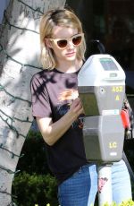 EMMA ROBERTS in Jeans Out Shopping in West Hollywood