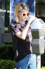 EMMA ROBERTS in Jeans Out Shopping in West Hollywood