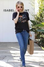 EMMA ROBERTS in Jeans Out Shopping in West Hollywood