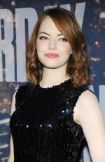 EMMA STONE at SNL 40th Anniversary Celebration in New York