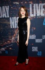 EMMA STONE at SNL 40th Anniversary Celebration in New York