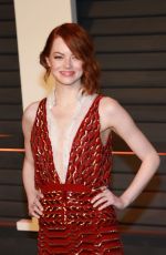 EMMA STONE at Vanity Fair Oscar Party in Hollywood