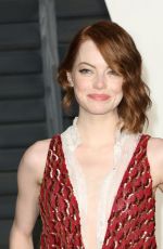 EMMA STONE at Vanity Fair Oscar Party in Hollywood