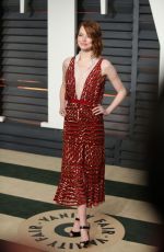 EMMA STONE at Vanity Fair Oscar Party in Hollywood