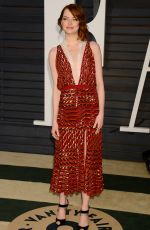 EMMA STONE at Vanity Fair Oscar Party in Hollywood