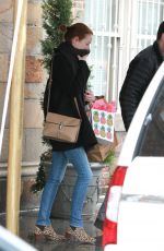 EMMA STONE Leaves Her Apartment in New York