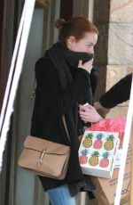 EMMA STONE Leaves Her Apartment in New York