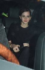EMMA WATSON Leaves Charles Finch and Chanel Pre-bafta Party in London