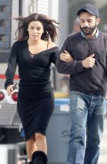 EVA LONGORIA Filming a Commercial in Malibu