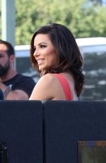 EVA LONGORIA on the Set of Extra in Los Angeles