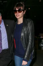 FELICITY JONES Arrives at LAX Airport in Los Angeles 2002