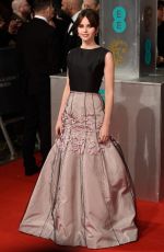 FELICITY JONES at 2015 EE British Academy Film Awards in London