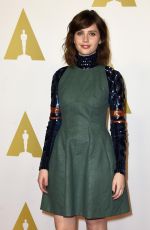 FELICITY JONES at Academy Awards 2015 Nominee Luncheon in Beverly Hills
