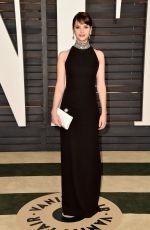 FELICITY JONES at Vanity Fair Oscar Party in Hollywood