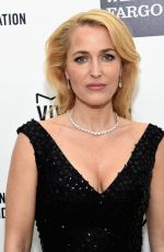 GILLIAN ANDERSON at Elton John Aids Foundation’s Oscar Viewing Party