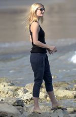 GWYNETH PALTROW at a Beach in Malibu