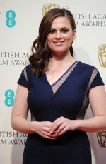 HAYLEY ATWELL at 2015 EE British Academy Film Awards in London