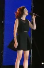 HAYLEY WESTENRA at 2015 Cricket World Cup Opening in Christchurch
