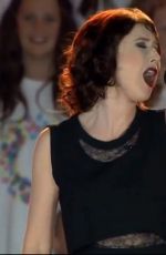 HAYLEY WESTENRA at 2015 Cricket World Cup Opening in Christchurch