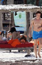 HEATHER GRAHAM in Bikini at a Beach in Mexico