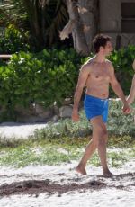 HEATHER GRAHAM in Bikini at a Beach in Mexico