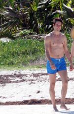 HEATHER GRAHAM in Bikini at a Beach in Mexico