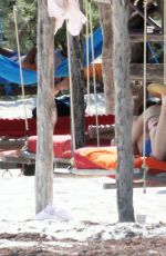 HEATHER GRAHAM in Bikini at a Beach in Mexico