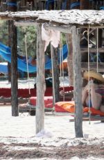 HEATHER GRAHAM in Bikini at a Beach in Mexico