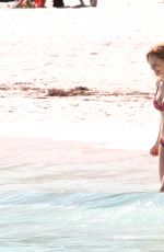 HEATHER GRAHAM in Bikini at a Beach in Mexico