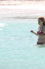 HEATHER GRAHAM in Bikini at a Beach in Mexico
