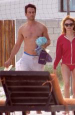 HEATHER GRAHAM in Bikini at a Beach in Mexico
