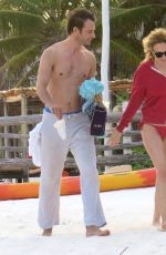 HEATHER GRAHAM in Bikini at a Beach in Mexico