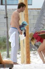 HEATHER GRAHAM in Bikini at a Beach in Mexico