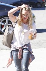 HILARY DUFF Arrives at a Recording Studio in Los Angeles