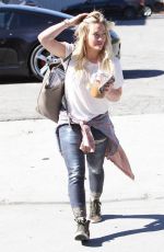 HILARY DUFF Arrives at a Recording Studio in Los Angeles