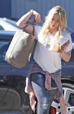 HILARY DUFF Arrives at a Recording Studio in Los Angeles