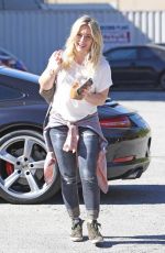 HILARY DUFF Arrives at a Recording Studio in Los Angeles