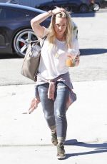 HILARY DUFF Arrives at a Recording Studio in Los Angeles