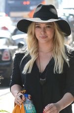 HILARY DUFF in Ripped Jeans Out and About in West Hollywood 1602
