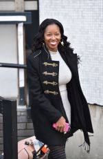 JAMELIA Arrives at a Studio in London