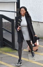 JAMELIA Arrives at a Studio in London