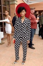 JANELLE MONAE at Roc Nation Grammy Brunch in Beverly Hills