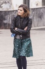 JENNA LOUISE COLEMAN on the Set of Doctor Who in Tenerife
