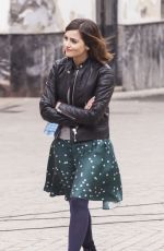 JENNA LOUISE COLEMAN on the Set of Doctor Who in Tenerife