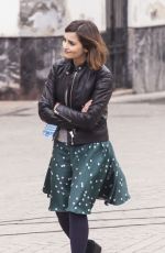 JENNA LOUISE COLEMAN on the Set of Doctor Who in Tenerife