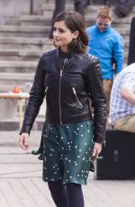 JENNA LOUISE COLEMAN on the Set of Doctor Who in Tenerife