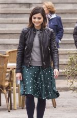 JENNA LOUISE COLEMAN on the Set of Doctor Who in Tenerife